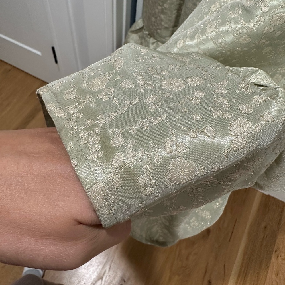 V. Chapman The Avery Dress in Sage Duchess - Picture 5 of 10